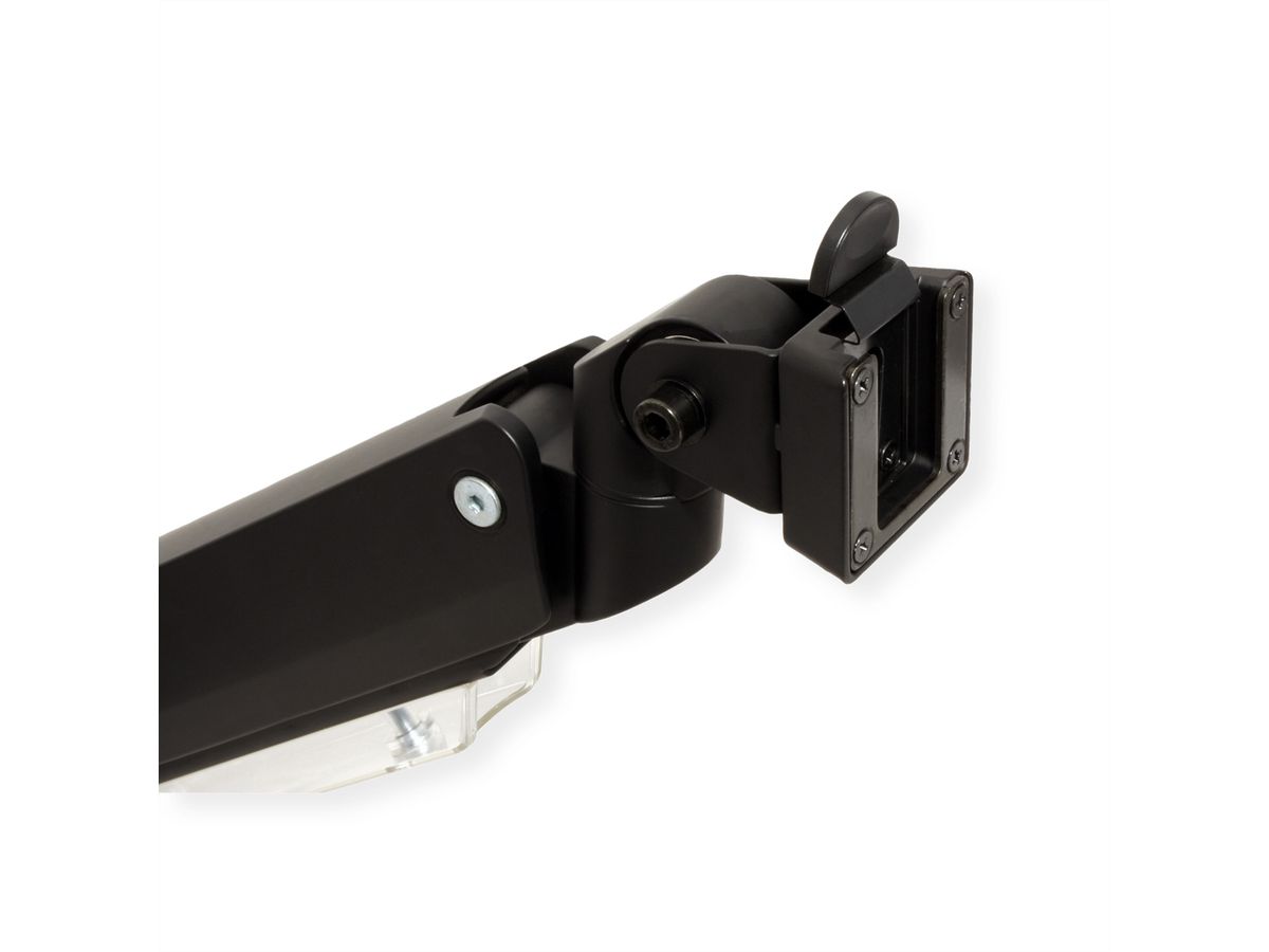 ROLINE Dual LCD Monitor Stand Pneumatic, Desk Clamp, Pivot, 5 Joints, , max. 15 kg, up to 35"
