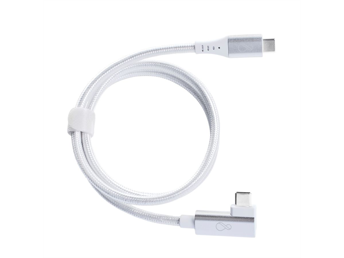 BACHMANN Ochno USB-C kabel schuin 0,7m zilver