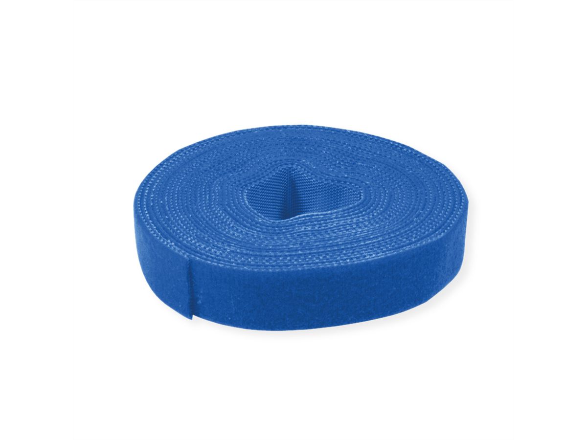 VALUE Klittenband op rol, 10mm, blauw, 25 m