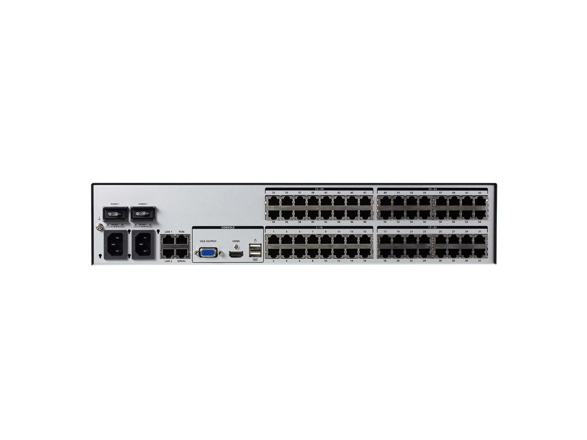 ATEN KN8064VB 64-Port Multi Interface Cat 5 KVM over IP Switch, 1 Local 8 Remote Access