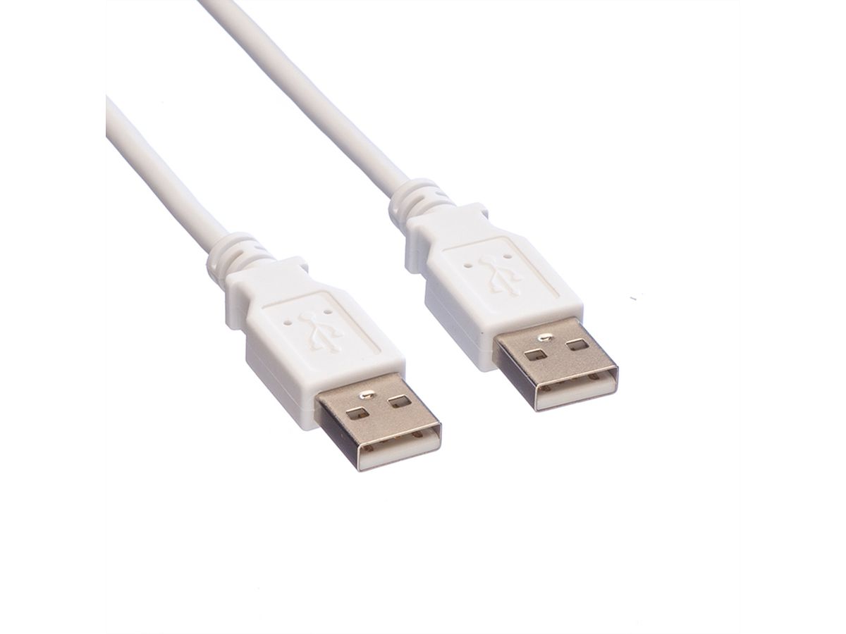 VALUE USB 2.0 Kabel, Type A-A, wit, 4,5 m