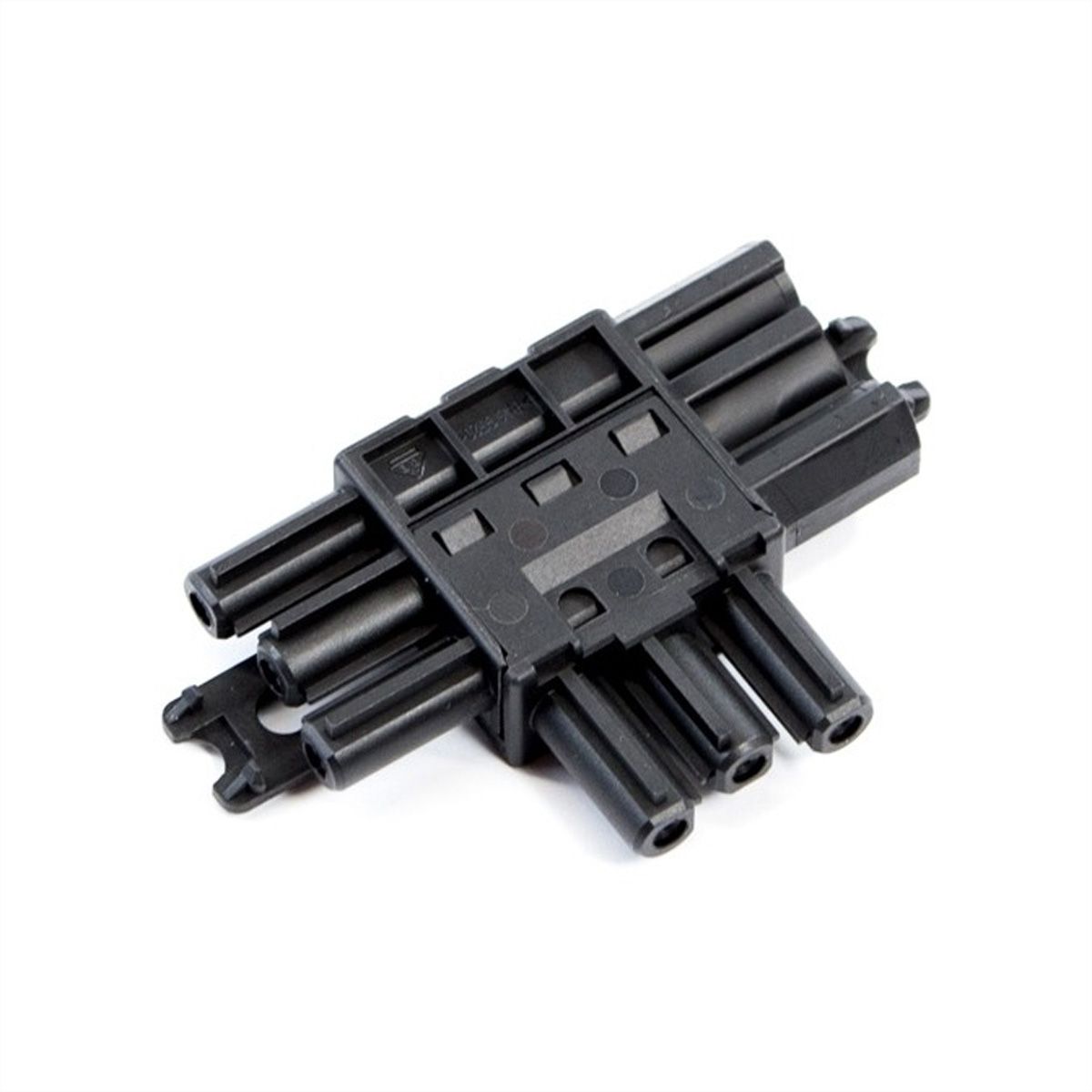 BACHMANN verdeelblok WIELAND GST18 1xIn/2xOut, plat, zwart