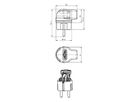 BACHMANN solid rubber angled plug, black with earthing contact
