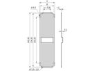 SCHROFF montageframe insteekmodule achteraan, glad, 6 HE, 42 HP