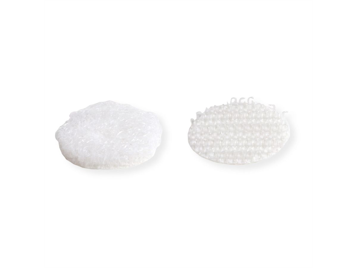 VELCRO® klittenbandstippen zelfklevend haken en lussen 16 mm x 16 sets Wit