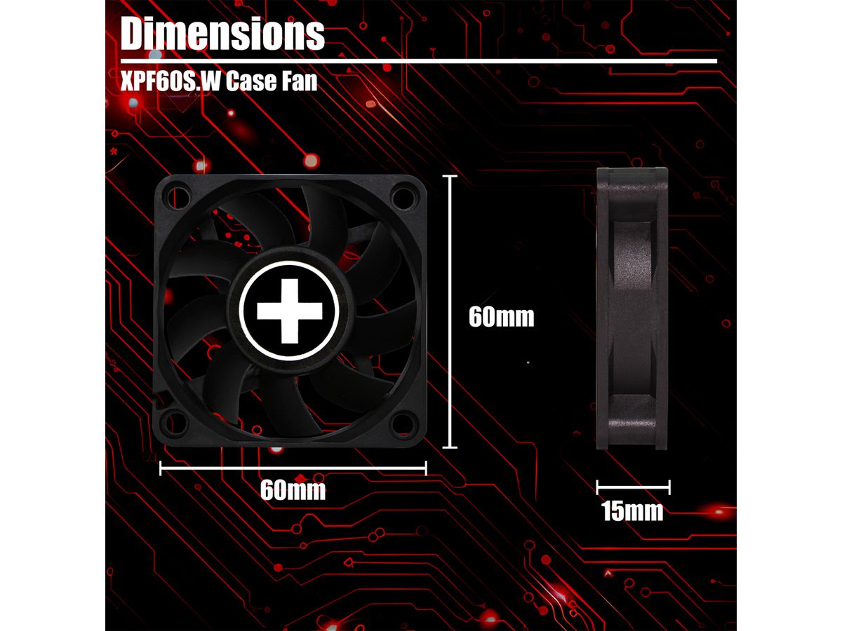 Xilence XPF60S.W 60mm case fan, 3PIN, White Box