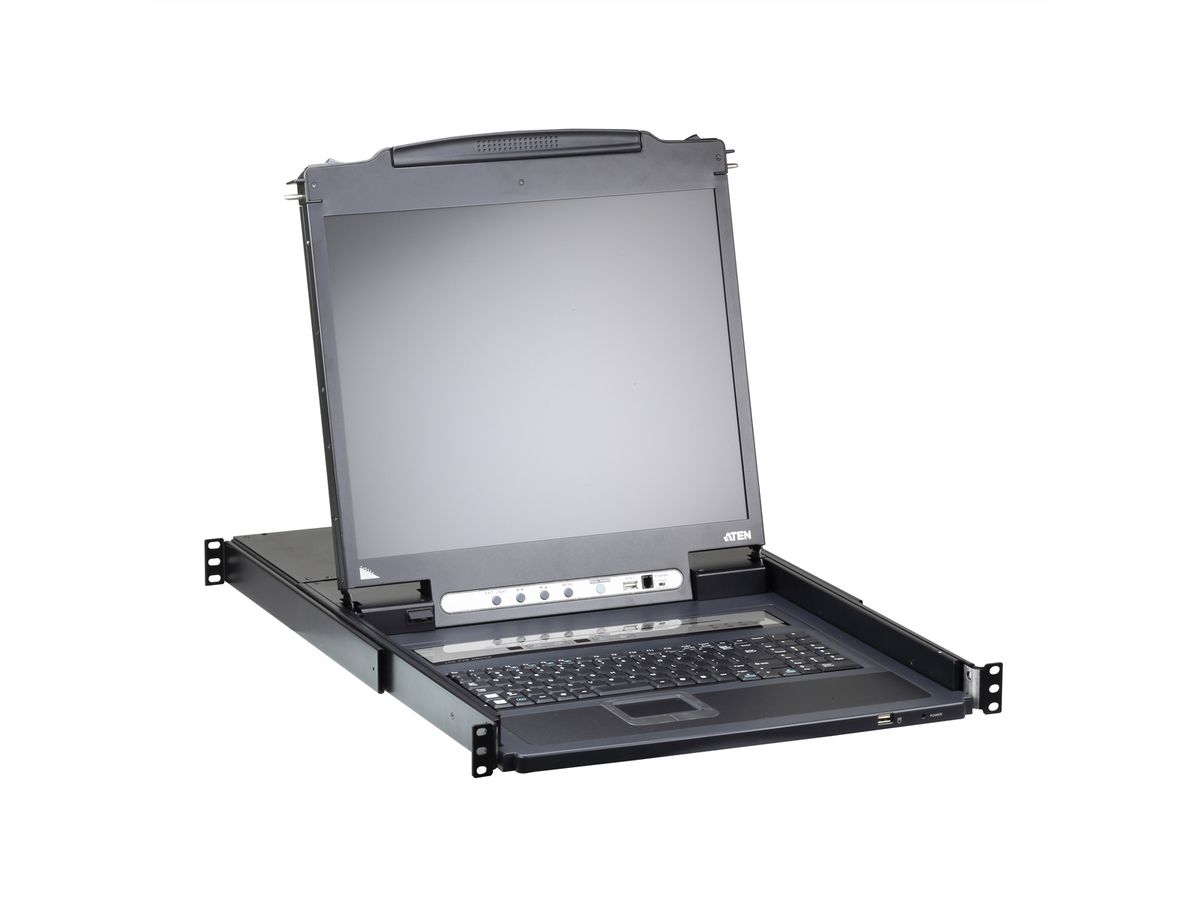 ATEN CL5716iN LCD KVM Switch Over IP, USB-PS/2,VGA , 16-Poorts, DE-Layout