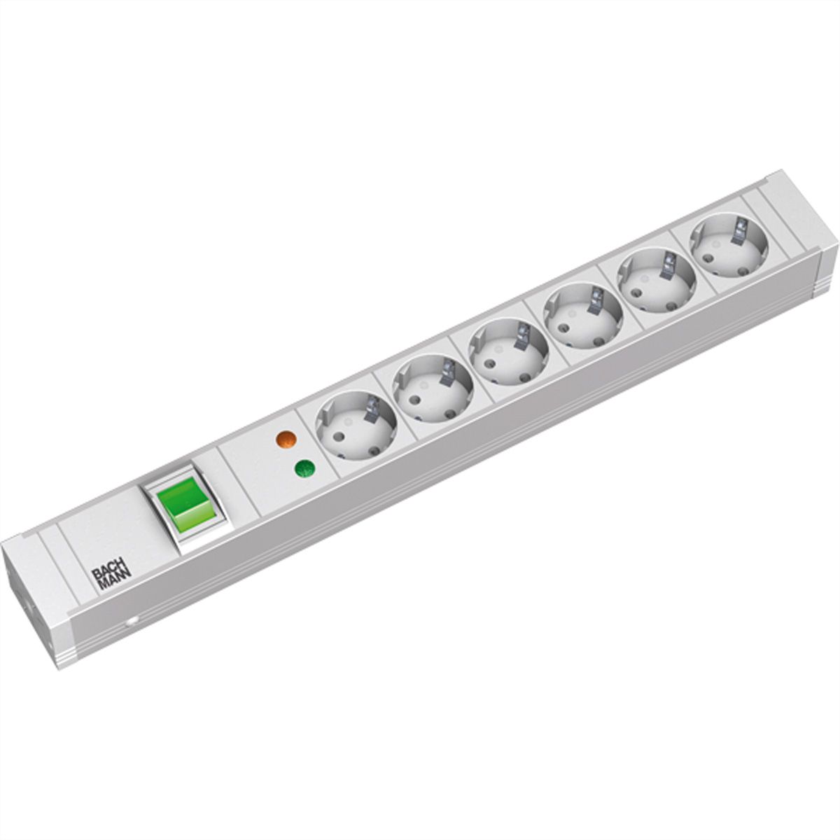 BACHMANN 19" 1.5U 6xCEE7/3 1xswitch SPD power 2.0m CEE7/7
