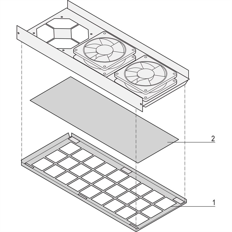 SCHROFF luchtfilterset voor CompactPCI en VME 64x systemen