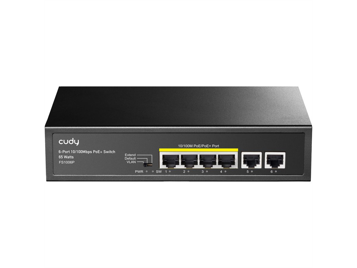 CUDY FS1006P 6-Port 10/100M PoE+ Switch 60W