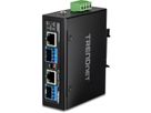 TRENDnet TI-BF22SFP Media Converter, 2-poorts industriële SFP naar Gigabit PoE++