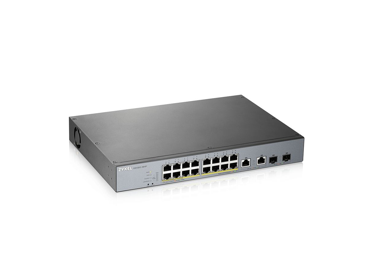Zyxel GS1350-18HP-EU0101F network switch Managed L2 Gigabit Ethernet (10/100/1000) Power over Ethernet (PoE) Grey
