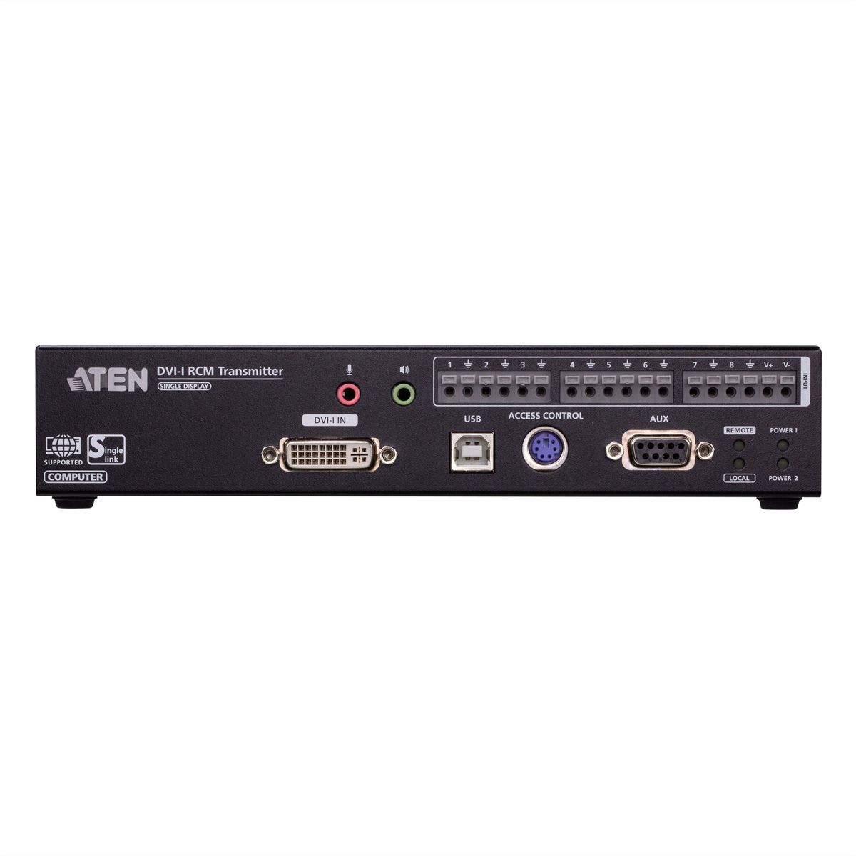 ATEN RCMDVI00BT DVI-I Einzelbildschirm KVM over IP Sender mit Fernzugriff
