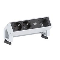 BACHMANN DESK2 2x earthing contact 1x ABD GST18, white