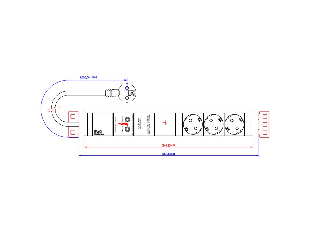 BACHMANN CONNECT LINE 3x geaard contact, Volledige apparaatbescherming