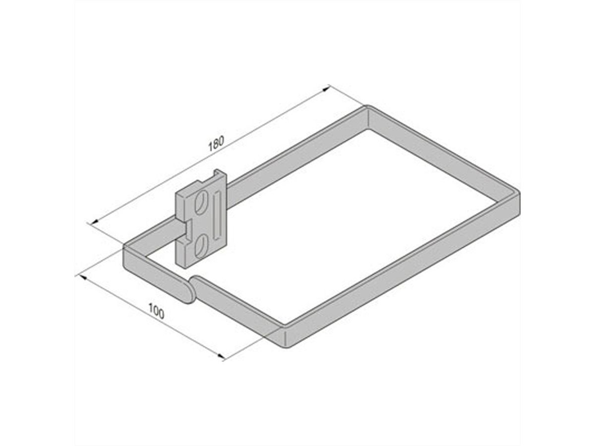 SCHROFF Varistar Cable Eye, Steel, 100W 180D, on upright (enclosure width 800 mm) or 19'' profile