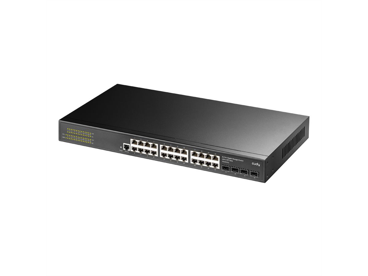 CUDY GS2024S2 24-Port Gigabit L3 Managed Switch with 4 SFP