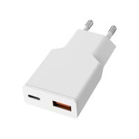 VALUE USB-oplader met Eurostekker, 2 poorten type A+C  , 20W