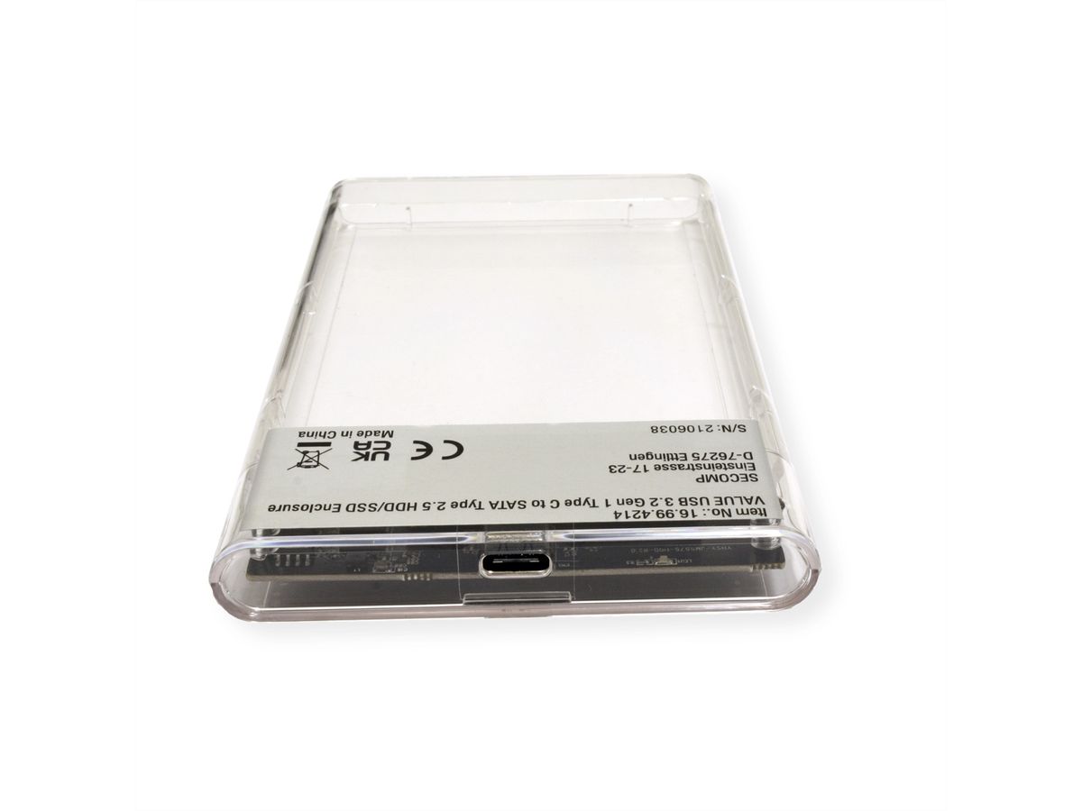 VALUE External Type 2.5 SATA 6.0 Gbit/s HDD/SSD Enclosure with USB 3.2 Gen 1 Type C