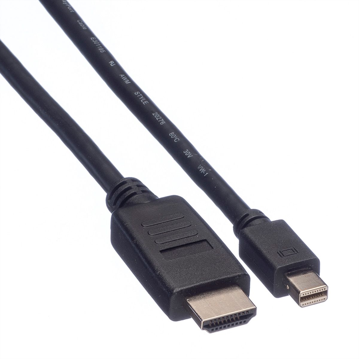 VALUE Mini DisplayPort Cable, Mini DP-HDTV, M/M, black, 2 m