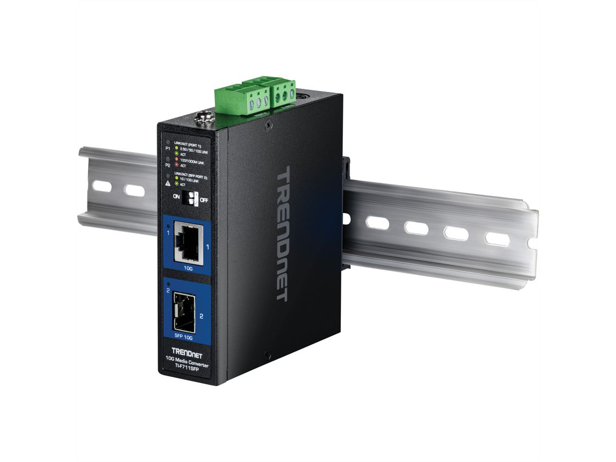TRENDnet TI-F711SFP Industrial Medienkonverter 10G SFP+