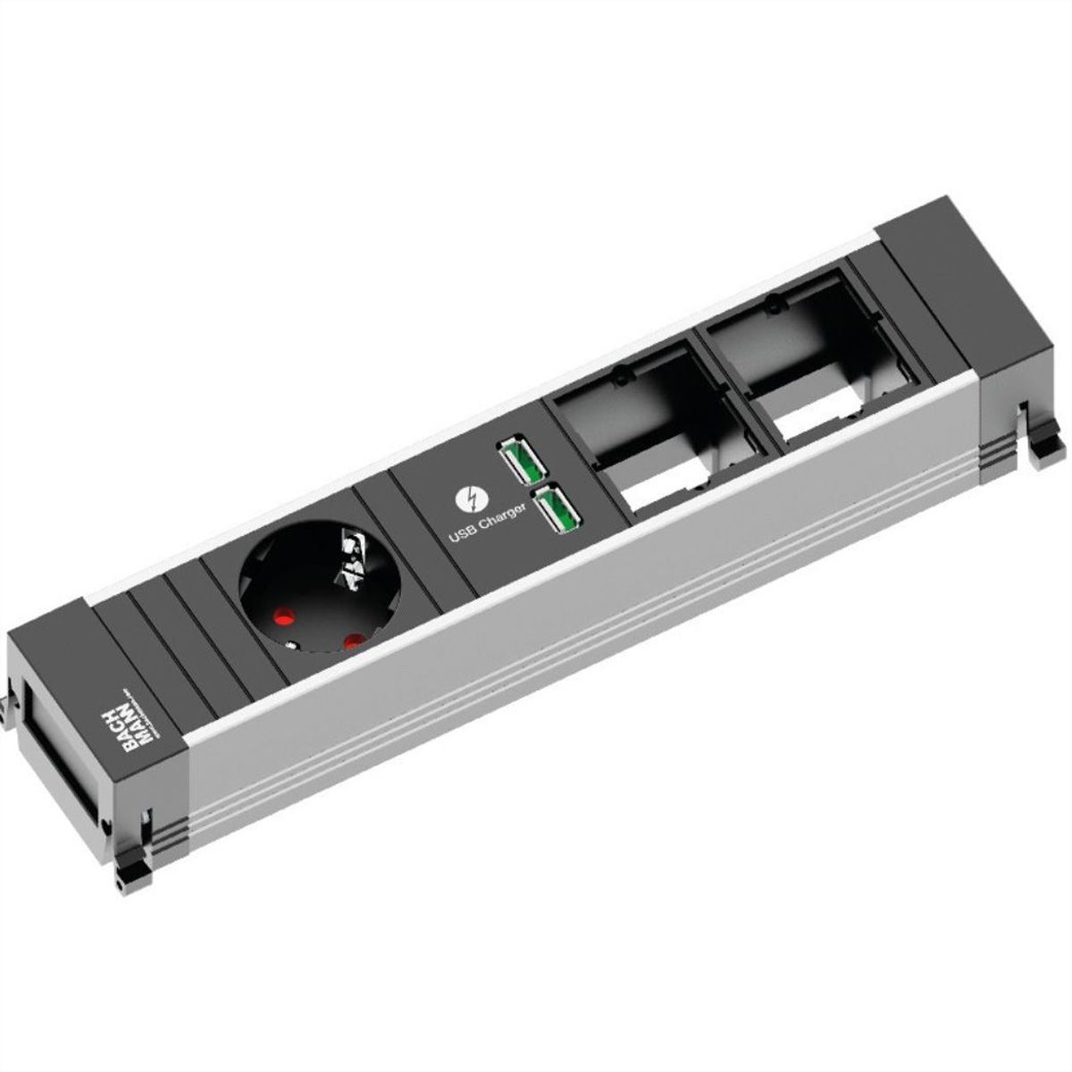 BACHMANN POWER FRAME Medium 1x earthing contact 1x USB Charger 2x ABD