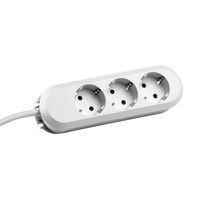 BACHMANN SMART socket strip 3x earthing contact, screwed, white, 5 m