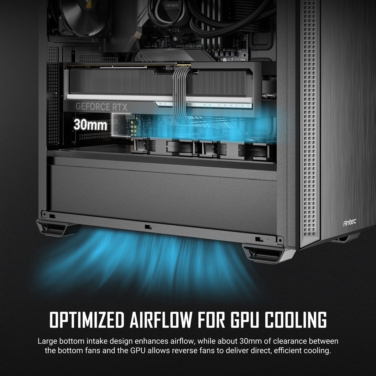 ANTEC Performance P7S Mid Tower ATX M-ATX ITX PC Gehäuse, silberfarben
