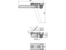 SCHROFF Die Cast Foot, Alu, Without Tip-Up