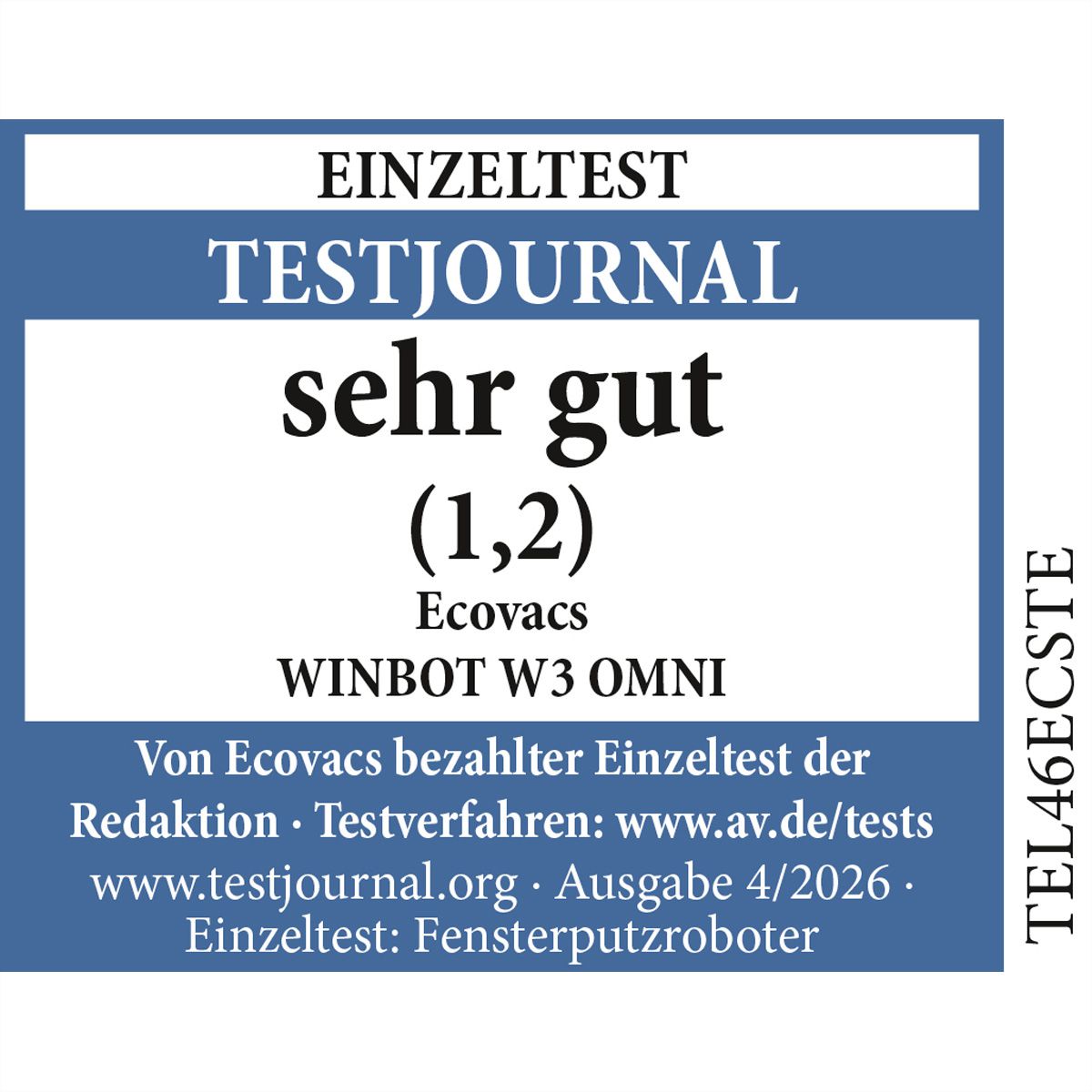 Ecovacs-raamreiniger W3 OMNI Winbot, wit