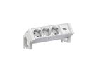 BACHMANN DESK2 ALU WHITE 3xCEE7/3 0.2m GST18 RAL9010
