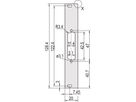 SCHROFF U-profile Front Panel, Shieldable, D-Sub Cutout, 3 U, 4 HP, 1 x 25 Pin, 2.5 mm, Al, Front Anodized, Rear Conductive