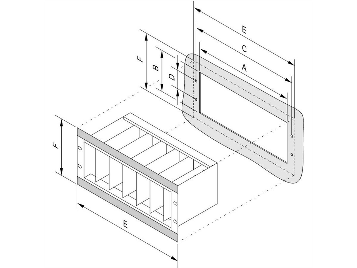 SCHROFF EuropacPRO sierlijst voor paneelmontage, 84 PK