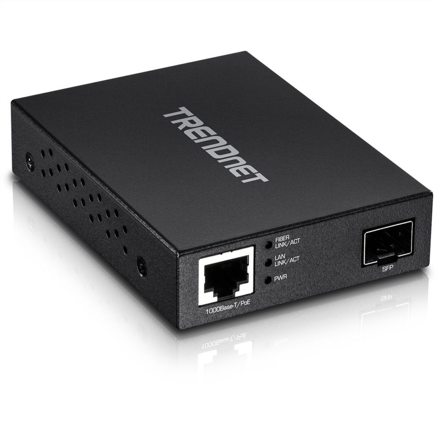 TRENDnet TFC-PGSFP Media Converter SFP PoE voeding