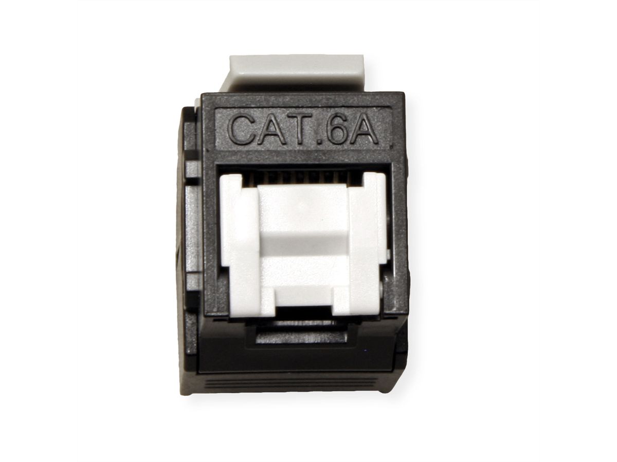 ROLINE Cat.6A (Klasse EA) Keystone, RJ45, niet afgeschermd, zonder gereedschap, zwart