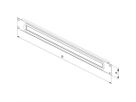 CONTEG DP-01-VENT 19"- Doorvoer paneel,  1 HE, zwart