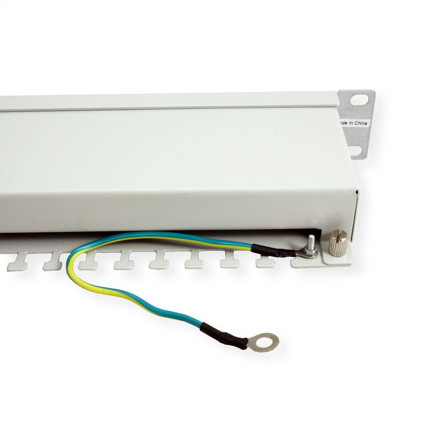 VALUE Cat.5e (Class D) 19" Patch Panel, 24 Ports, STP, grey