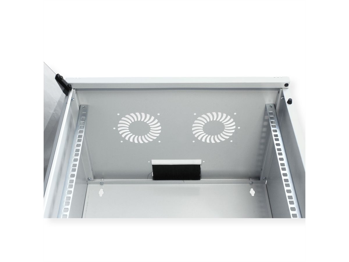 ROLINE 19-inch wall-mounted housing Basic 12 U, 540x400 WxD kit grey