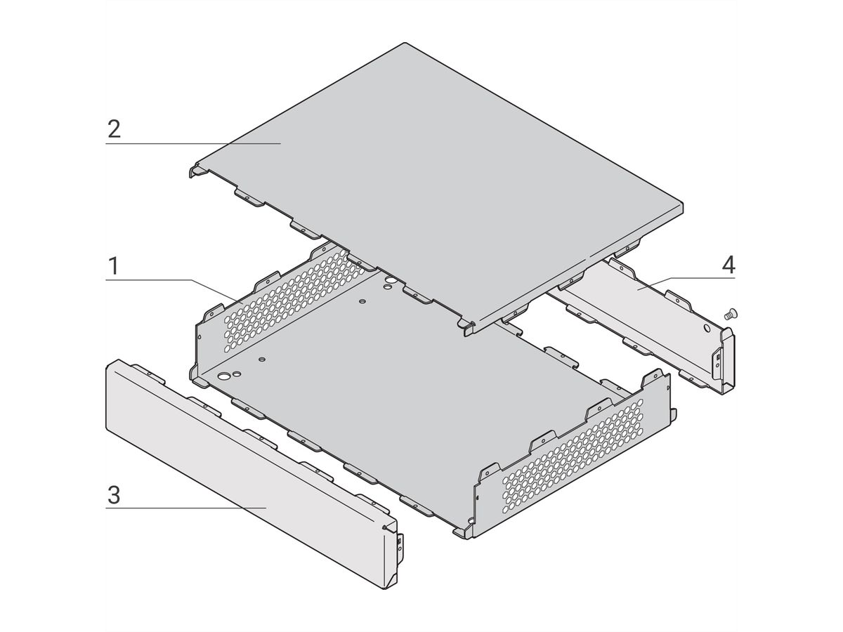 SCHROFF Interscale Bureaukoffer, geperforeerd, 44 mm, 399 mm, 221 mm