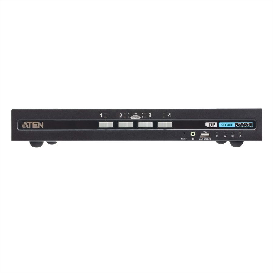 ATEN CS1184DP4C 4-Poorts USB DisplayPort Secure KVM Switch met CAC
