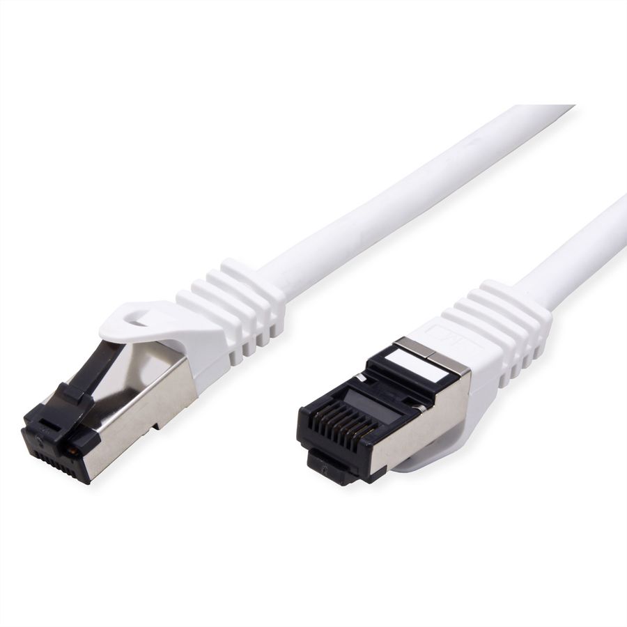 VALUE S/FTP Patch Cord Cat.8 (Class I), stranded, LSOH, PoE, white, 3 m