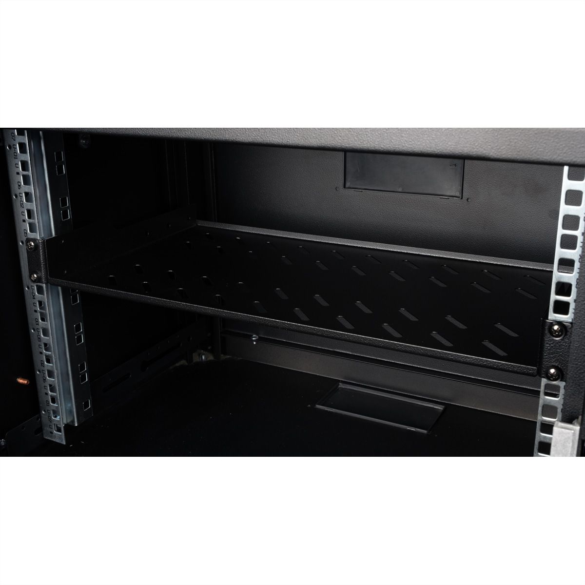 ROLINE 19-inch shelf 1 U, 250 T 15 kg black