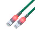 EasyLan S/FTP DualBoot LED Kabel Cat.6 (Class E), LSOH, turkoois, 1 m