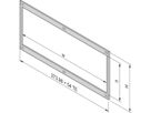 SCHROFF Frontframe niet-afgeschermd voor horizontale montage, 3 HE, 20 HE