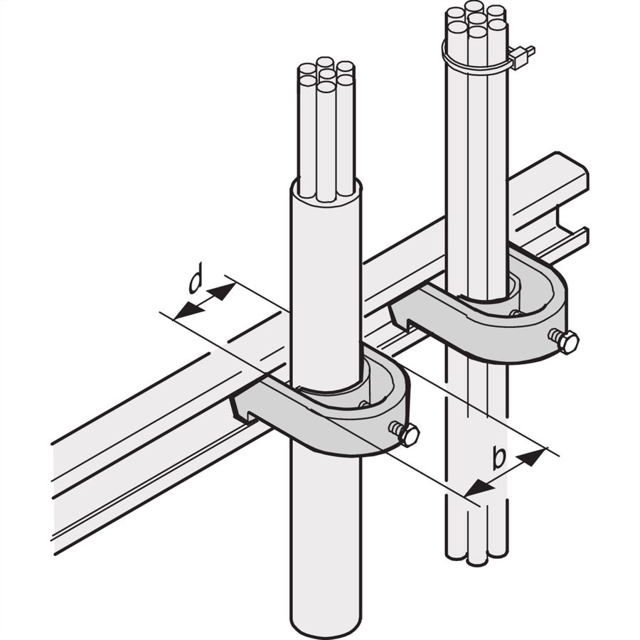 SCHROFF C-rail kabelshell, voor kabelbundels 38 ? 42 mm
