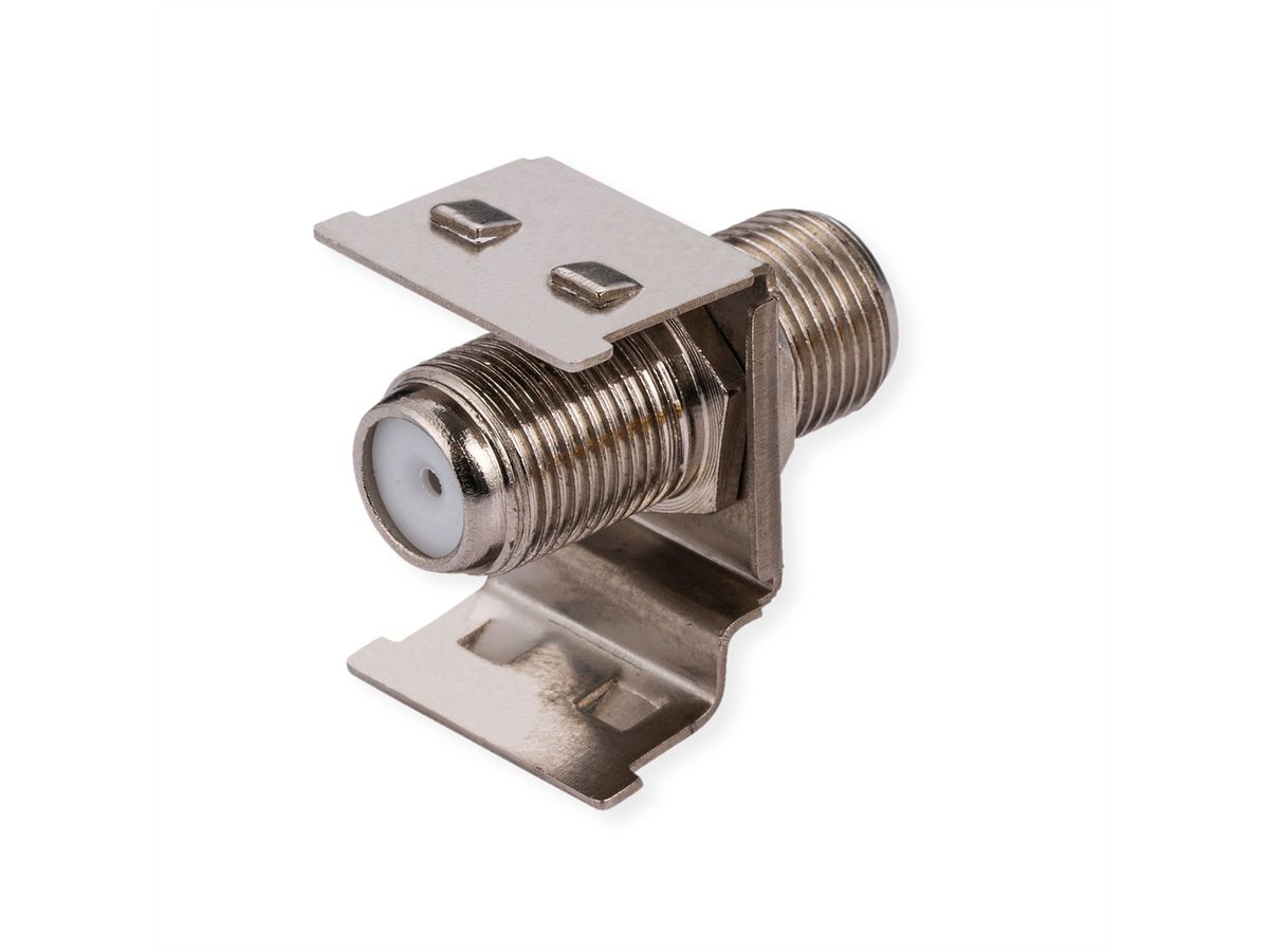 ROLINE F-Type Keystone Coupler, Metal, Shielded