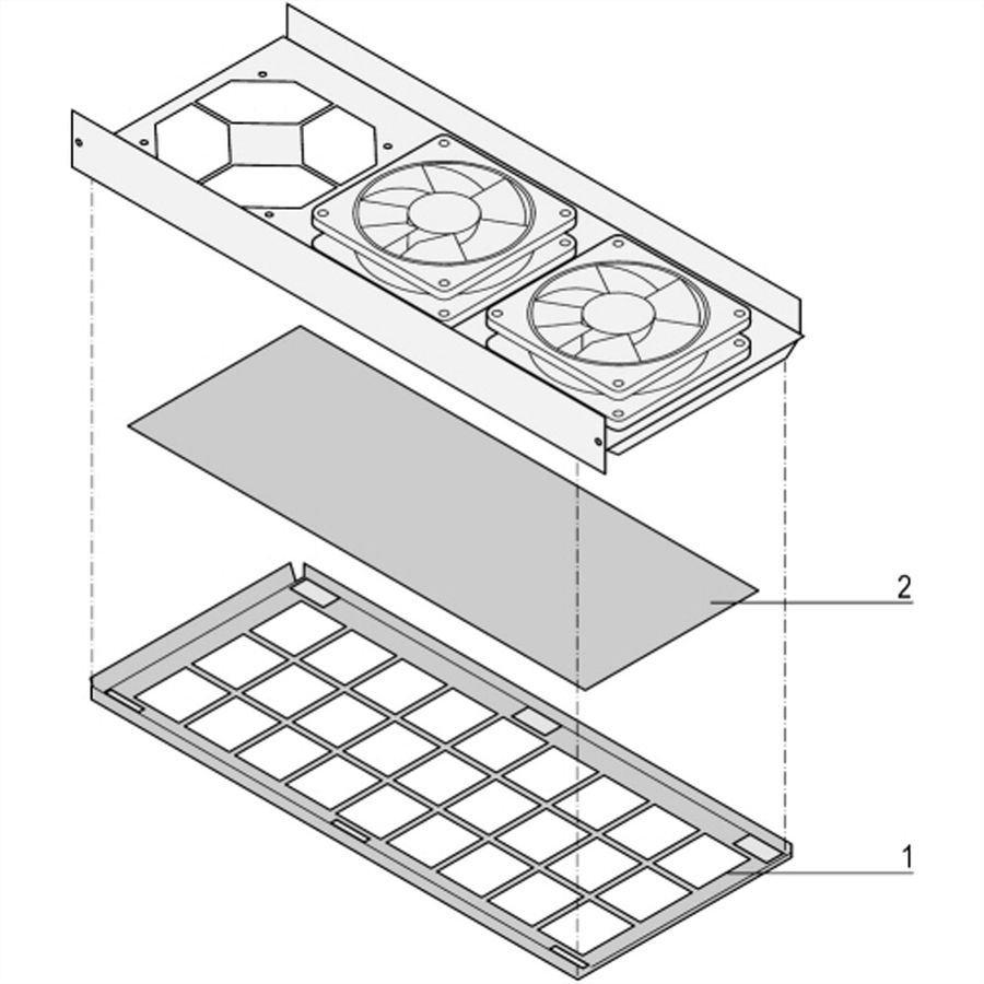 SCHROFF luchtfilterset voor CompactPCI en VME 64x systemen