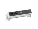 BACHMANN DESK2 2xCH 90° 1xUSB C/C 100W, L=0,2m INOX