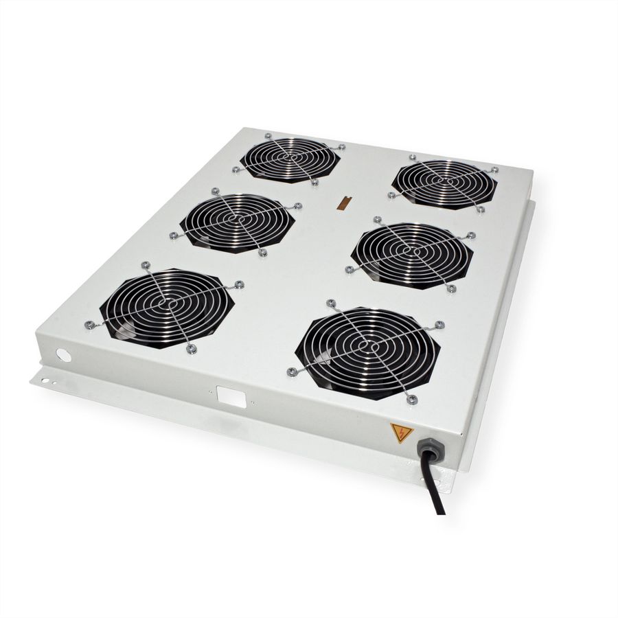 ROLINE 19" roof fan unit with 6 fans, ON/OFF for server rack PRO series, grey