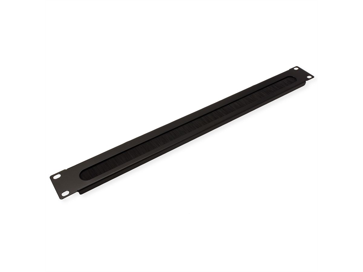 VALUE 19" Cable Entry 1U with Brush Seal, black